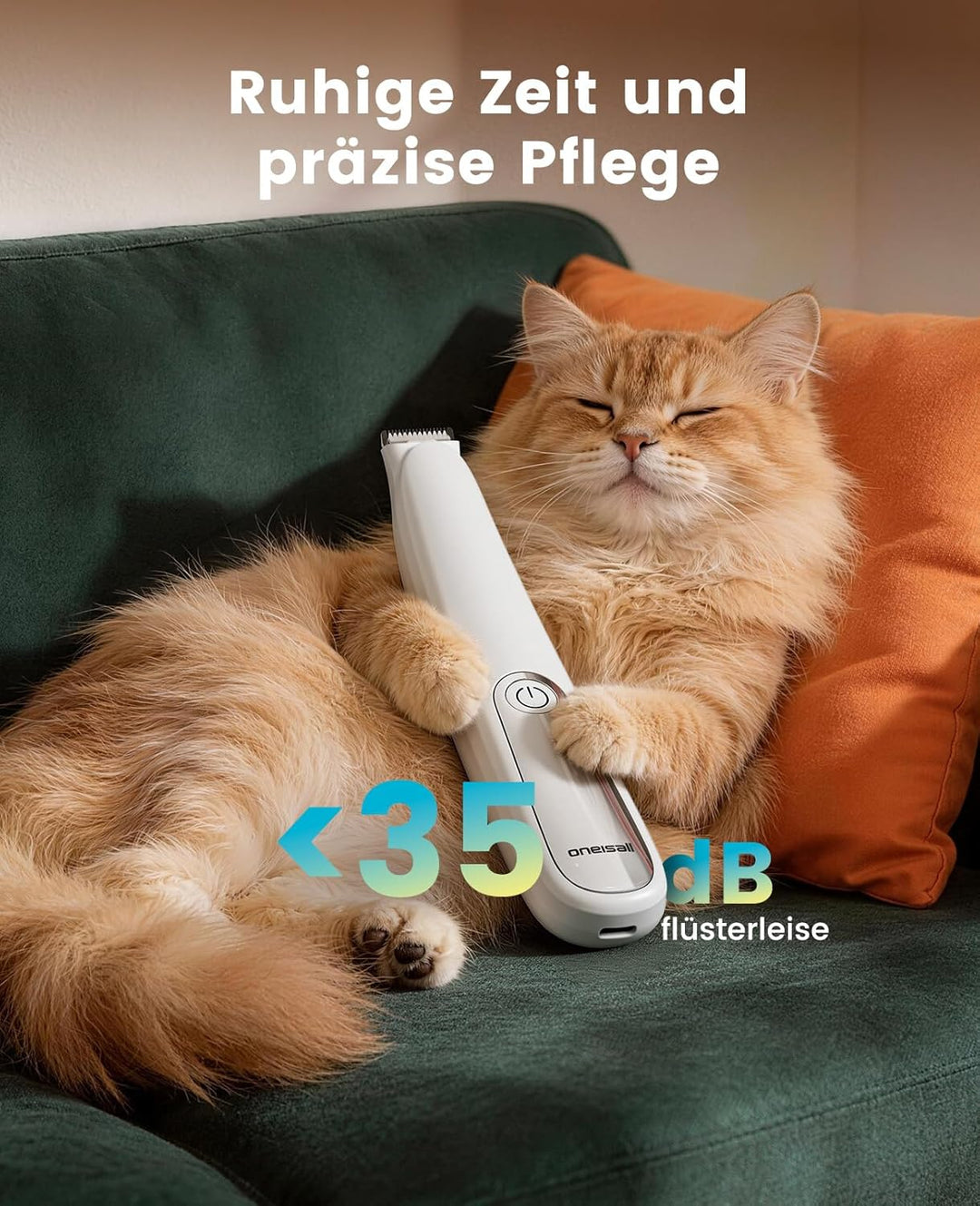 oneisall Pfotentrimmer für Hunde Extra Leise mit LED-Licht,Schermaschine Katze Hundepfoten Trimmer d
