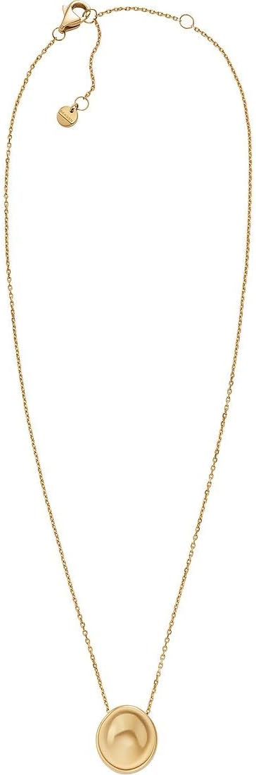 Skagen Damenkette Kariana Anhänger Pebble Edelstahl goldfarben, SKJ1750710, Goldfarbe