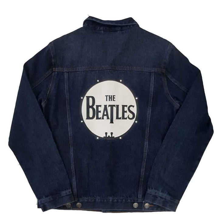 The Beatles Denim Jacke Drum Drop T Band Logo Nue offiziell Unisex Blau XXL Blau, XXL Blau
