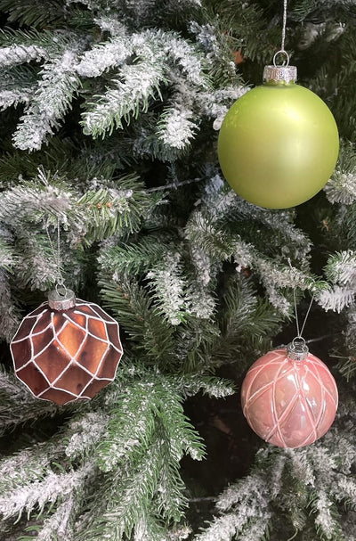 MC Trend 12er Set edle Luxus Glas Weihnachtskugeln Ø 8cm Weihnachtsbaum Kugeln Christbaumkugeln Weih