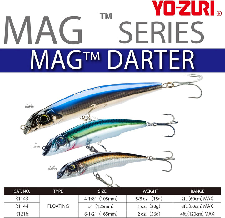 Duel Yo-Zuri Mag Darter Floating Diver Lure Bronze 5 inch, Bronze 5 inch