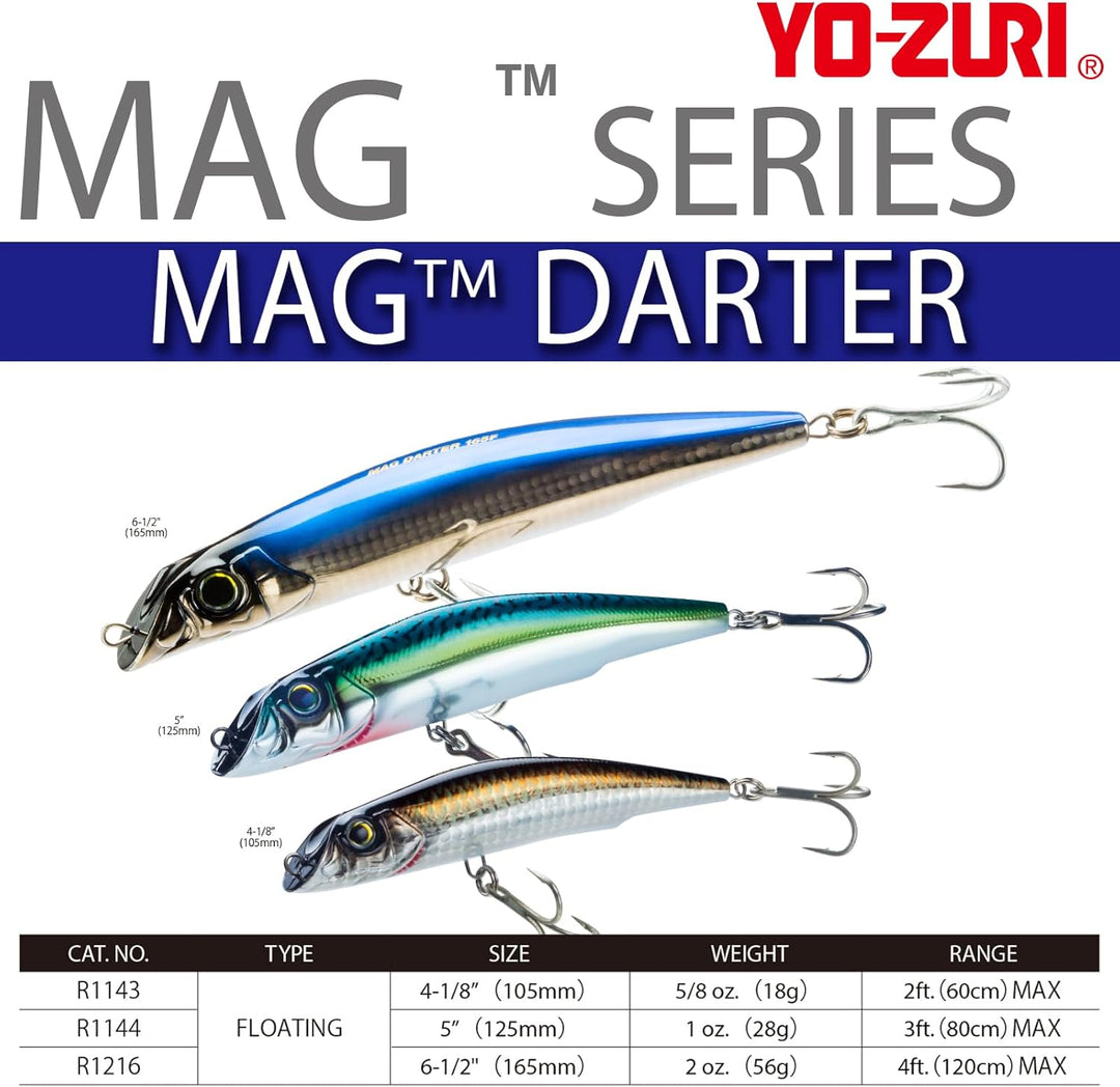 Duel Yo-Zuri Mag Darter Floating Diver Lure Holografisches Pink 5-Inch, Holografisches Pink 5-Inch
