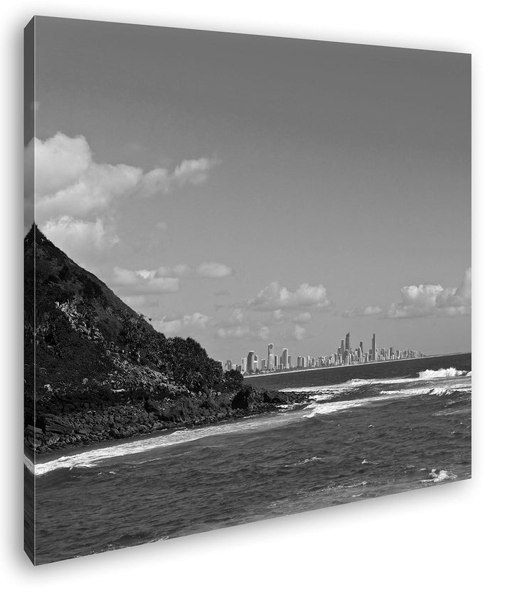 deyoli Gold Coast Küste von Australien Format: 60x60 Effekt: Schwarz&Weiss als Leinwandbild, Motiv a
