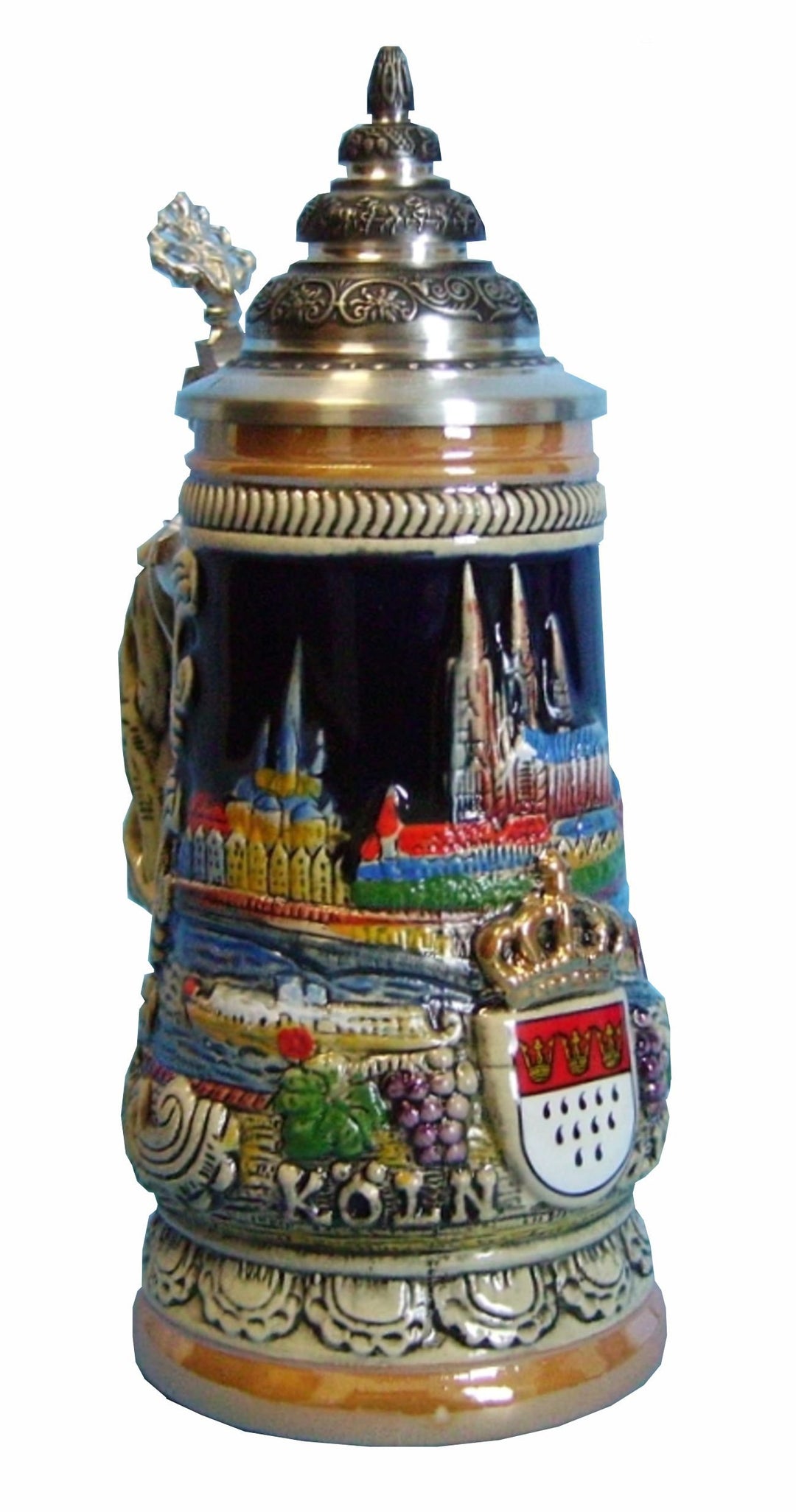 Bierkrug Köln Reliefseidel 0,5 Liter Bierseidel