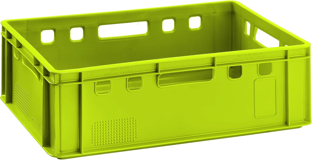 BURI 5x Fleischkiste E2 Metzgerkiste 60x40x20cm lebensmittelecht, robust, stapelbar - Universal Bunt