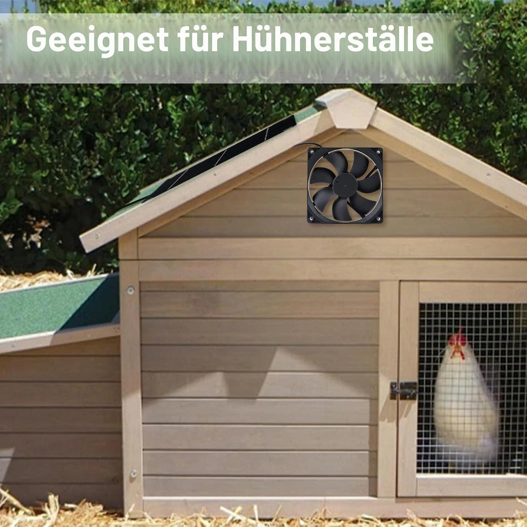 Buyweek Solar Ventilator 6W Solar Lüfter IP65 Wasserdichter mit Solarpanel 12V und Kabel 3M Solar Ve