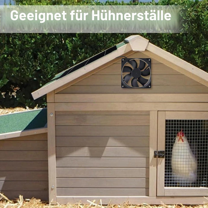 Buyweek Solar Ventilator 6W Solar Lüfter IP65 Wasserdichter mit Solarpanel 12V und Kabel 3M Solar Ve
