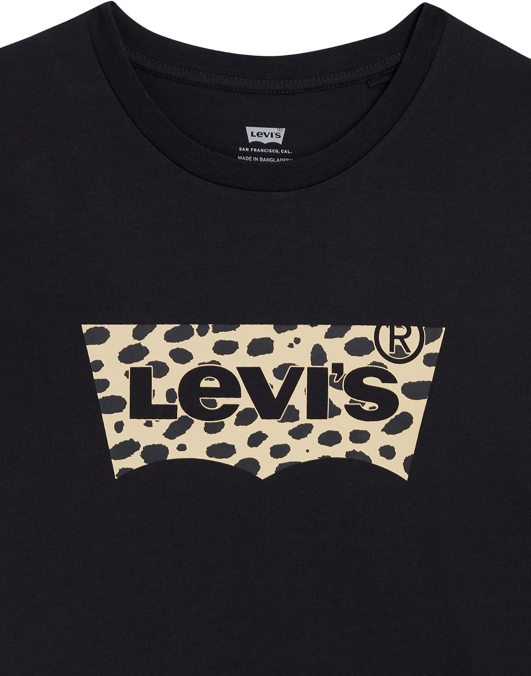 Levi's Damen The Perfect Tee T-Shirt, Large Batwing XXS Batwing Leopard Caviar, XXS Batwing Leopard