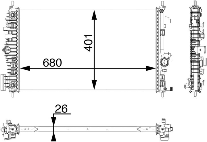 MAHLE CR 927 000P Kühlmittelkühler BEHR PREMIUM LINE