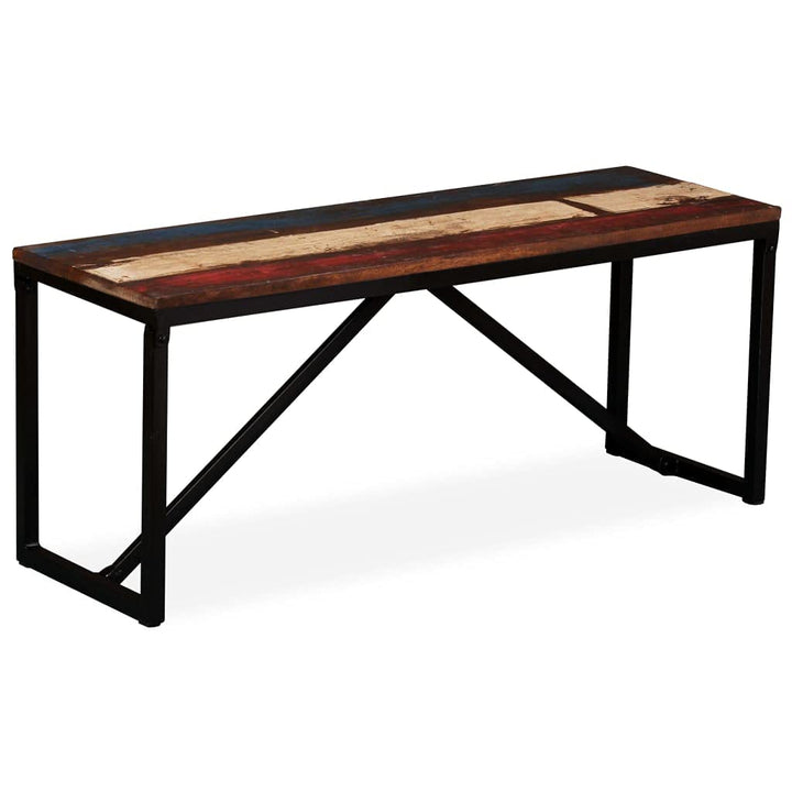 vidaXL Sitzbank Altholz Vintage 110x35x45cm Holzbank Wartebank Flurbank Bank Mehrfarbig 110 x 35 x 4