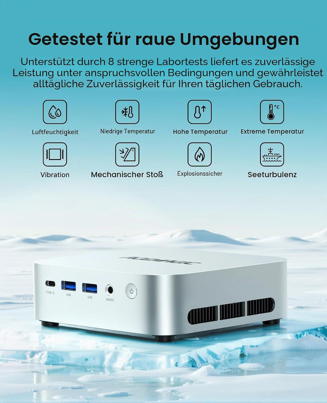 ACEMAGICIAN K1 Mini PC, AMD Ryzen 4300U Windows 11 Pro Mini PC (bis zu 3,70 GHz),16GB DDR4 256GB M.2