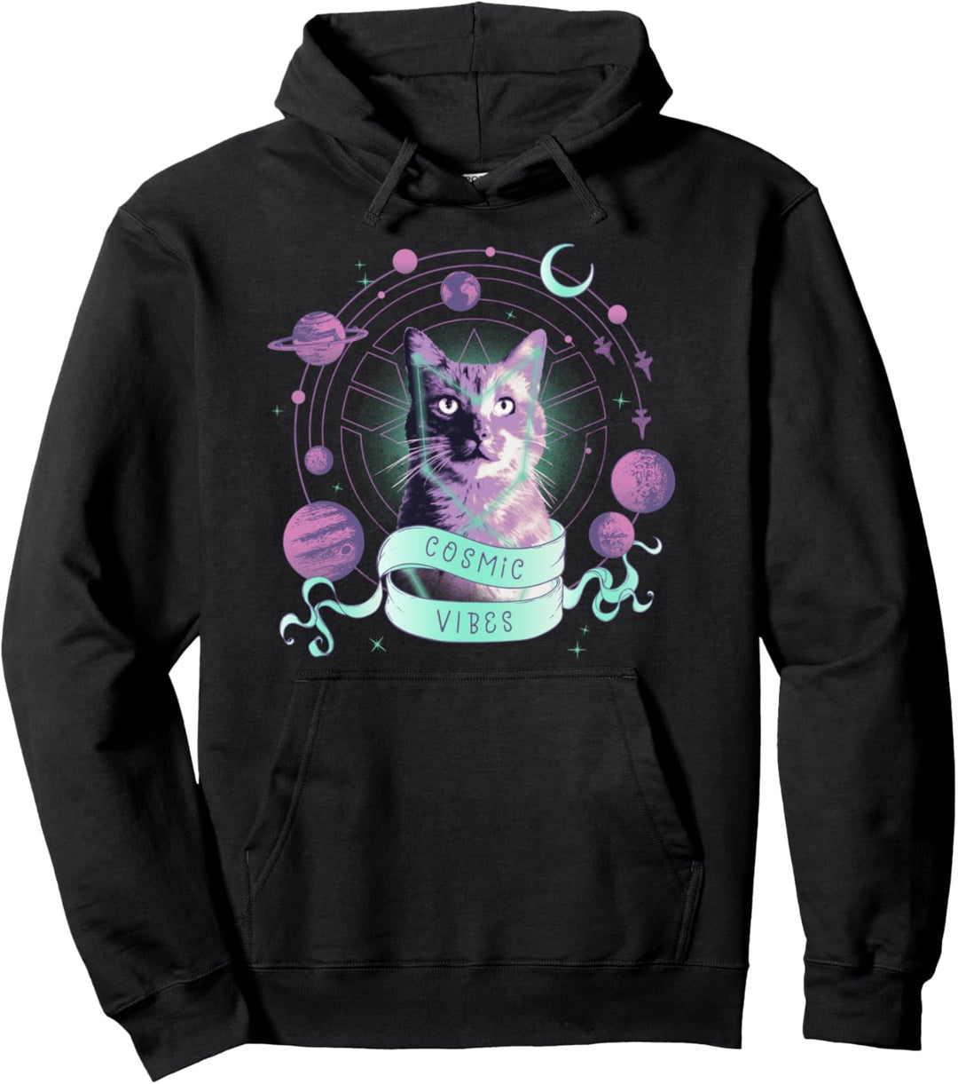 Captain Marvel Goose The Cat Cosmic Vibes Pullover Hoodie