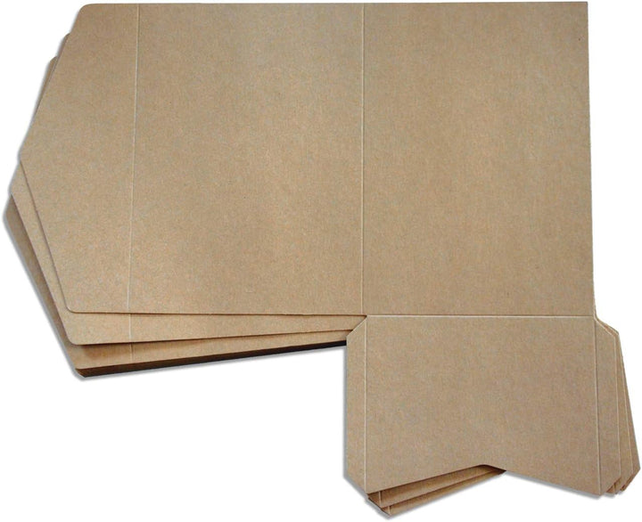 Hochzeit DIY Pocketfold Einladungskarten blanko mit Umschlägen - 20 Stück, Grösse B6 - Kraftpapier K