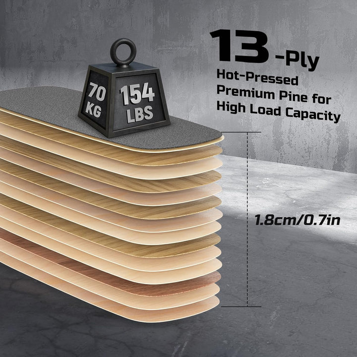 Holz Balance Board für Erwachsene, Wobble Board Balance Trainer, Board für Übung, Vielseitiges Balan