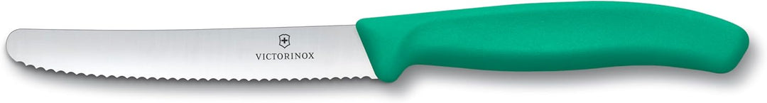 Victorinox Swiss Classic, Frühstücksmesser, Brötchenmesser Set, 6teilig, Scharfe Klinge, Wellenschli