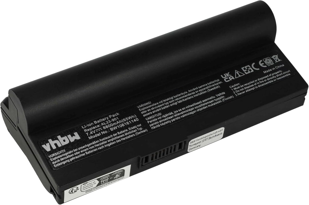 vhbw Akku kompatibel mit Asus Eee PC 901, 901 Go, 904, 904HD, 1000, 1000H, 1000H Go, 1000HA, 1000HD,