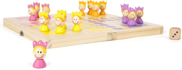 small Foot Ludo Prinzessinnen, aus FSC 100%-zertifiziertem Holz, mit praktischer Transportbox für un