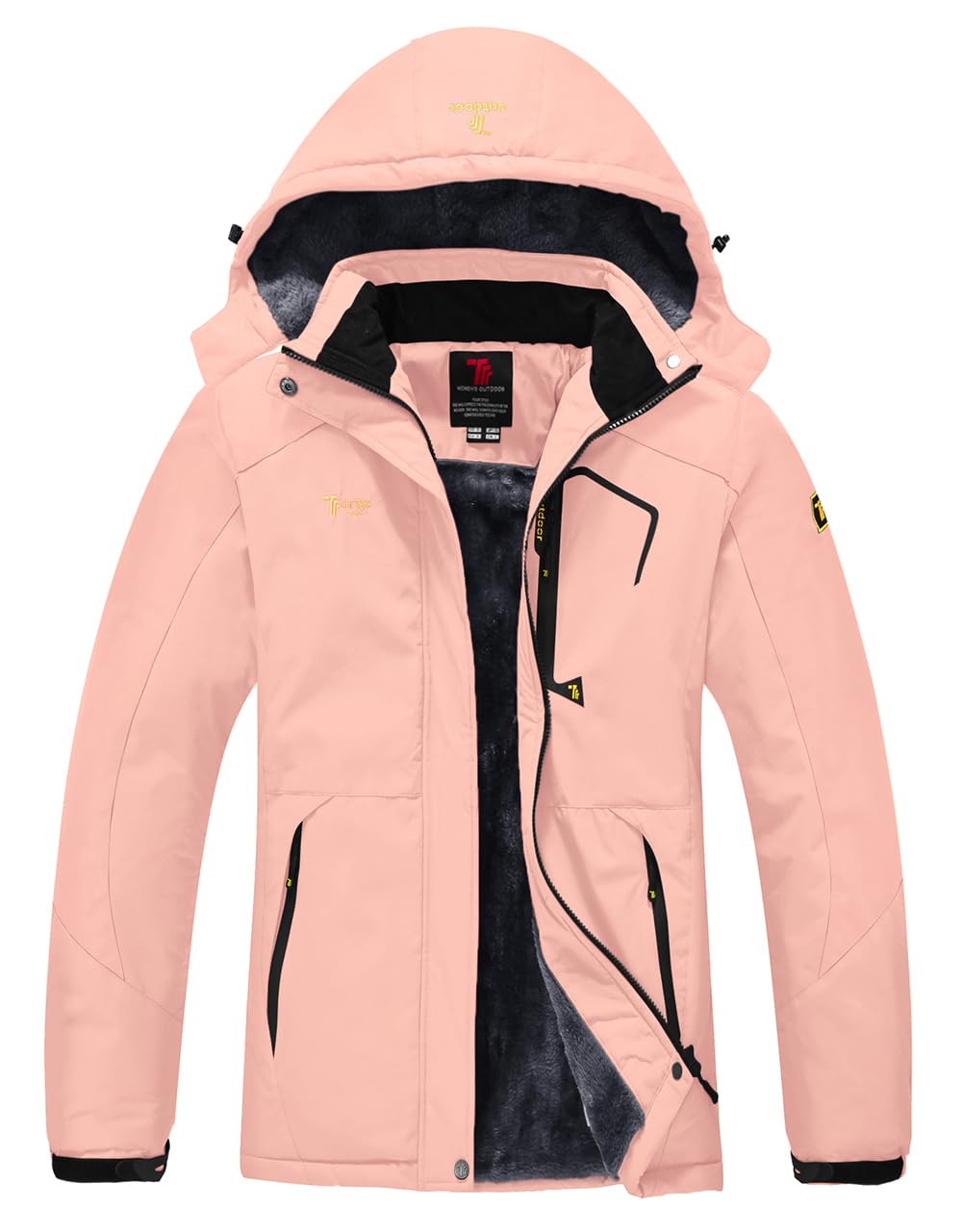 YSENTO Damen Winterjacke Wasserdicht Skijacke Outdoor Softshelljacke Warm Fleecejacke Funktionsjacke