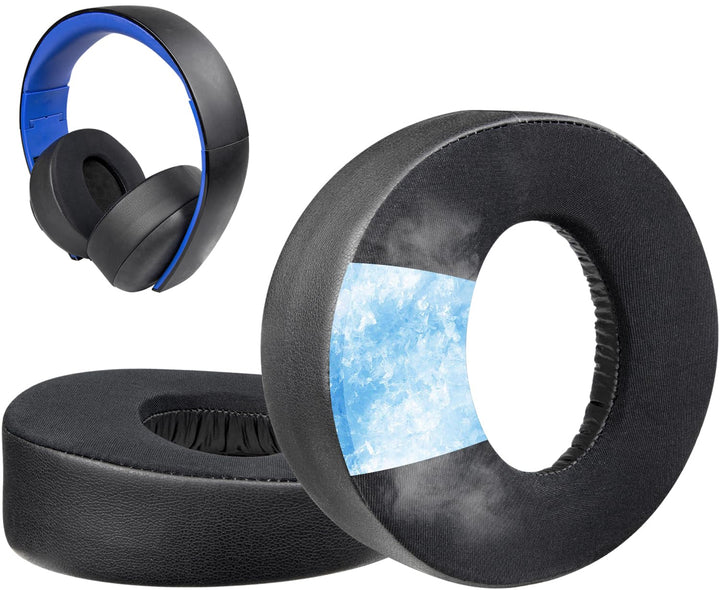 SOULWIT Kühlgel Ersatzpolster Ersatz Ohrpolster für Sony PS4 Gold Wireless Stereo Headset, Ersatzohr