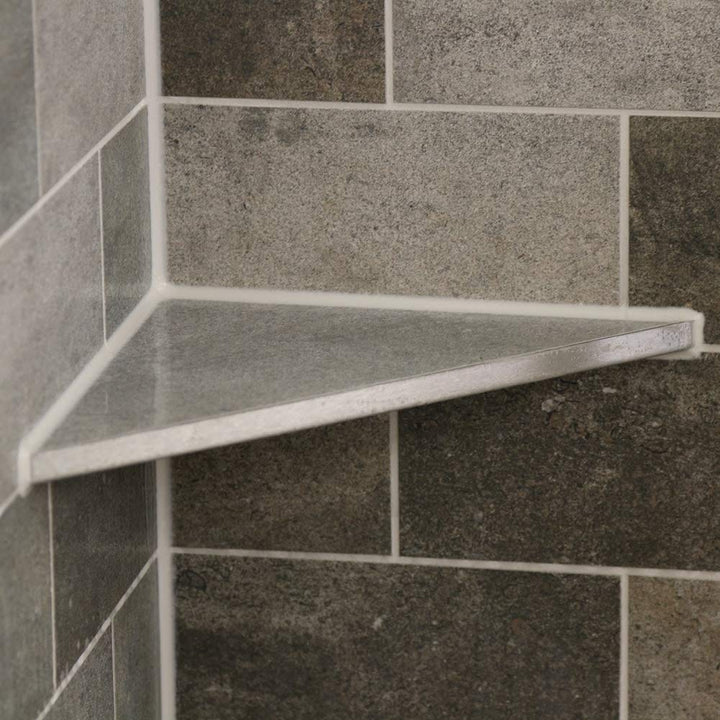 Duschablage Eckablage ohne Bohren für Bad befliesbar V2A Edelstahl (225 x 225 mm), 225 x 225 mm