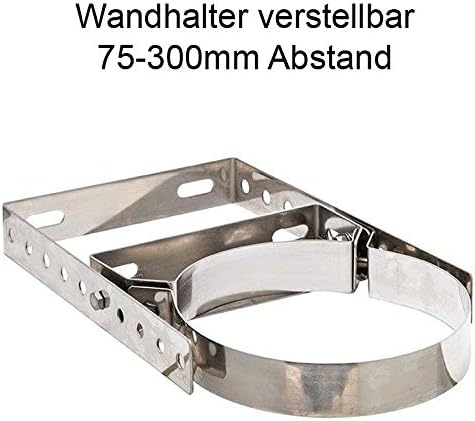DW Complete Wandhalter verstellbar 75-300mm für DN 150mm Wandhalter 75-300mm Durchmesser 150mm, Wand
