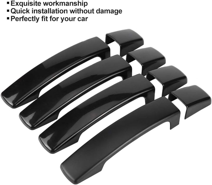 Headerbs Türgriffabdeckung, 4 Stück Auto Glossy Black Aussentürgriffabdeckung für Range Rover Sport