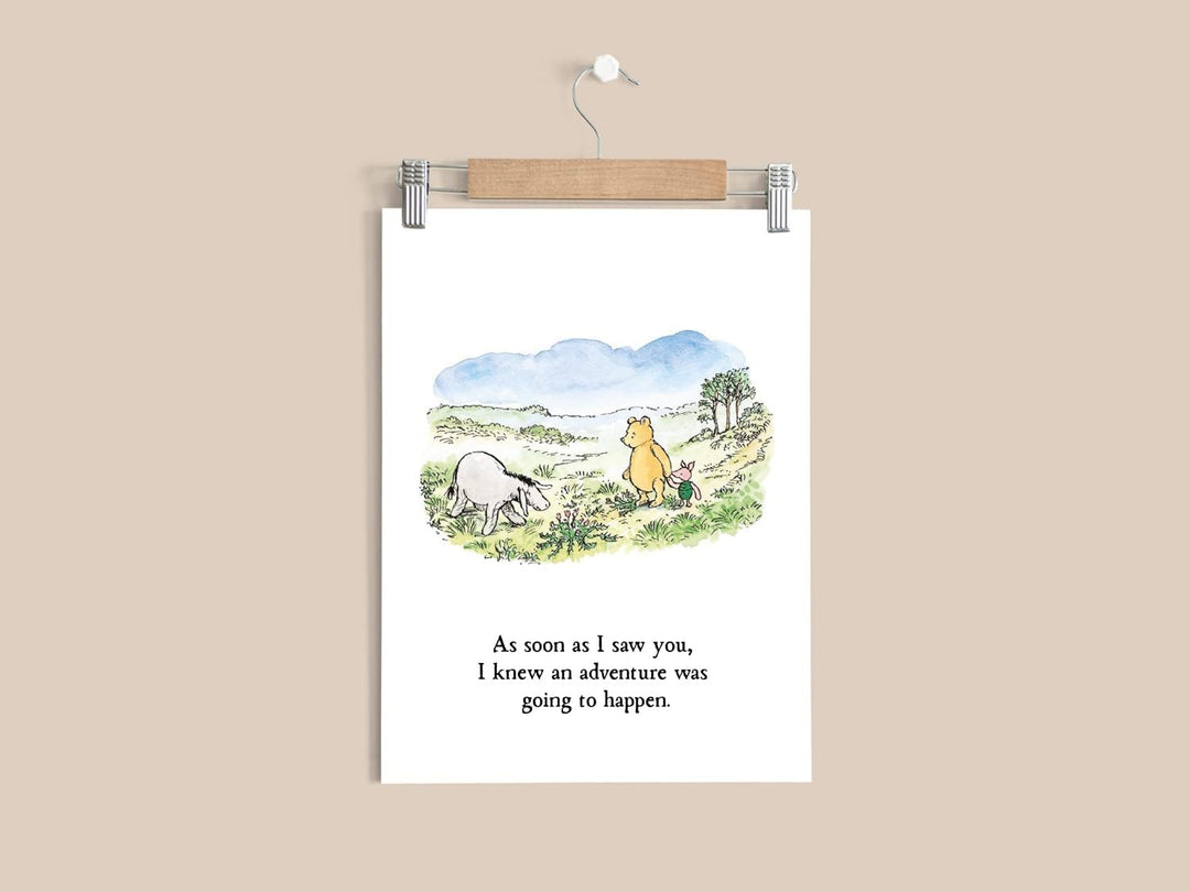 bumbleboo Klassische Winnie the Pooh Kinderzimmer-Wanddekoration, Winnie Puuh-Druck, Winnie Puuh-Spi