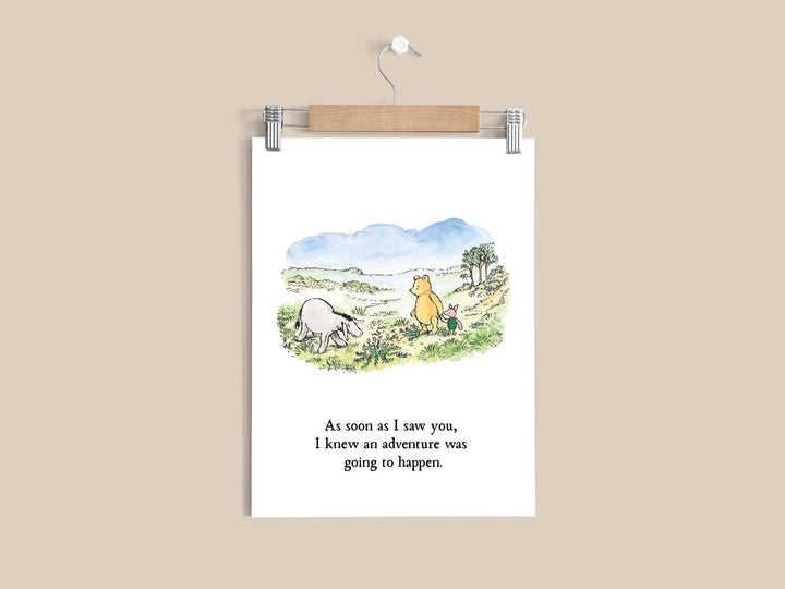 bumbleboo Klassische Winnie the Pooh Kinderzimmer-Wanddekoration, Winnie Puuh-Druck, Winnie Puuh-Spi