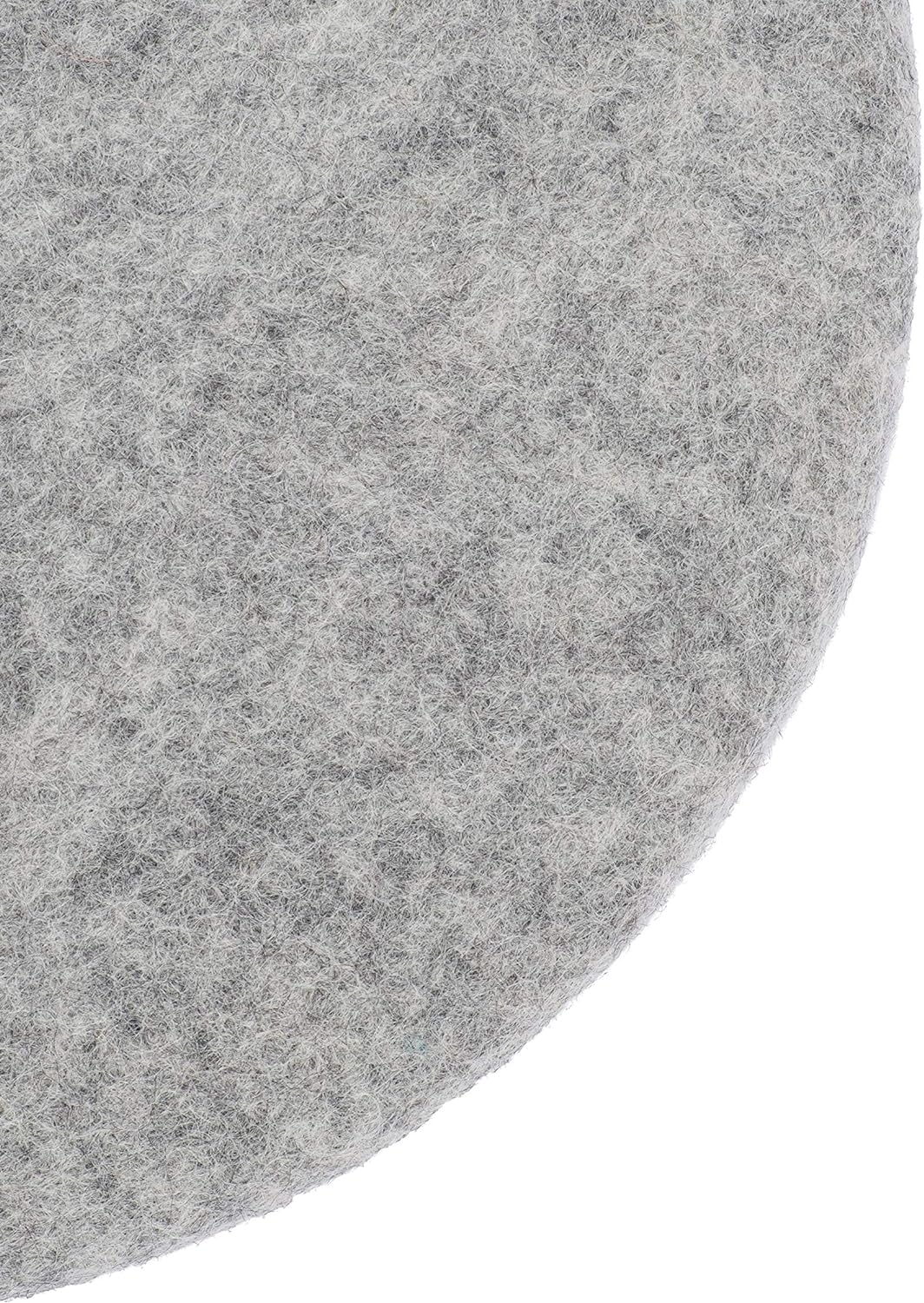 myfelt Flache Filz Sitzauflage, Filz Stuhlauflage - Carl - rund, Ø 36 cm, Grau Grau Meliert, Grau Me
