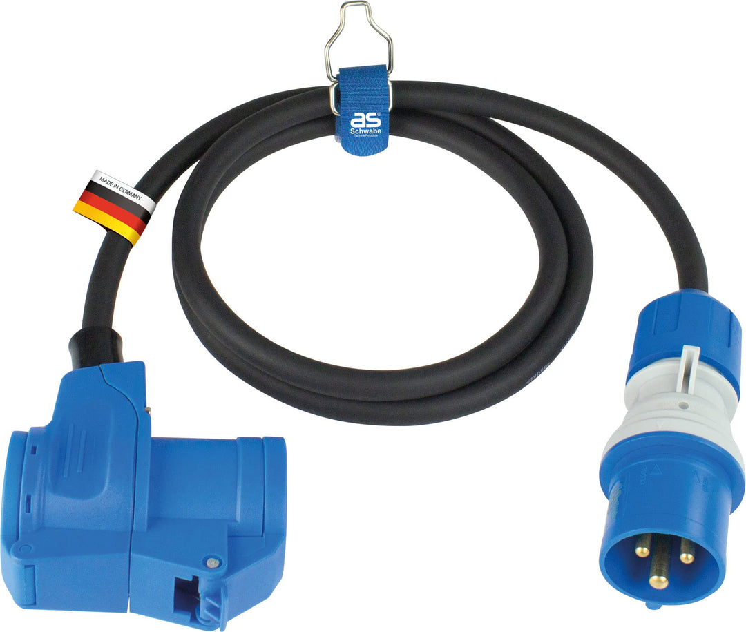 as - Schwabe CEE Outdoor Verlängerungsleitung 1,5m mit neuer powerlight Spannungsanzeige, CEE-Stecke