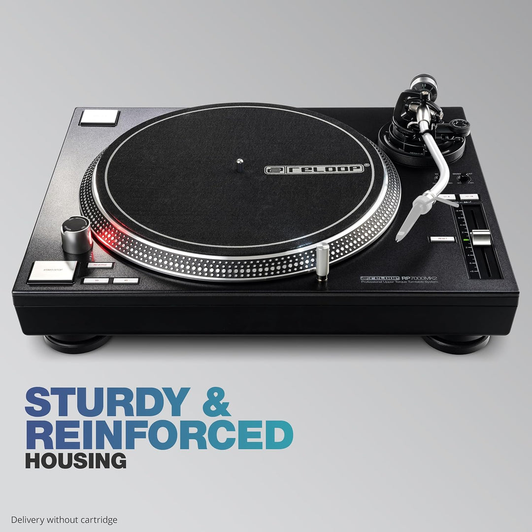 Reloop RP-7000 MK2 – Professioneller DJ Plattenspieler mit Upper Torque Quartz Direktantrieb, neuer