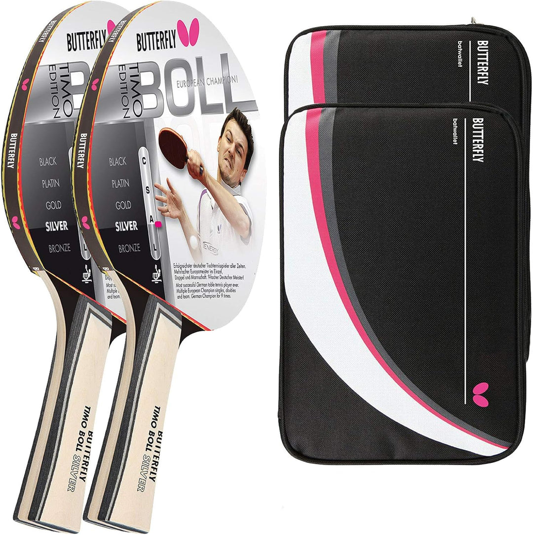 Butterfly® Timo Boll Silver 85015 Tischtennisschläger | Tischtennis Racket TT Bat Hobbyschläger für