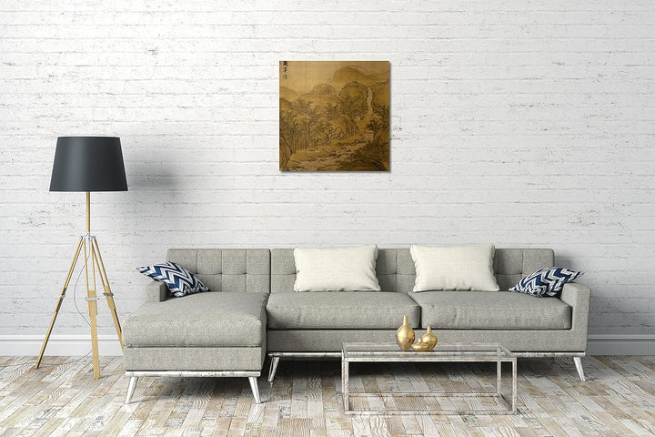 Printed Paintings Leinwand (60x60cm): Nach Wang Wenzhi - Frühjahrswaschungen im Orchideen-Pavillon 6