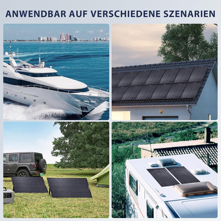 Flexibel Solarpanel 400W Monokristalline Flexible Solarmodul 400 Watt für 12V 24V Batterien Wohnwage
