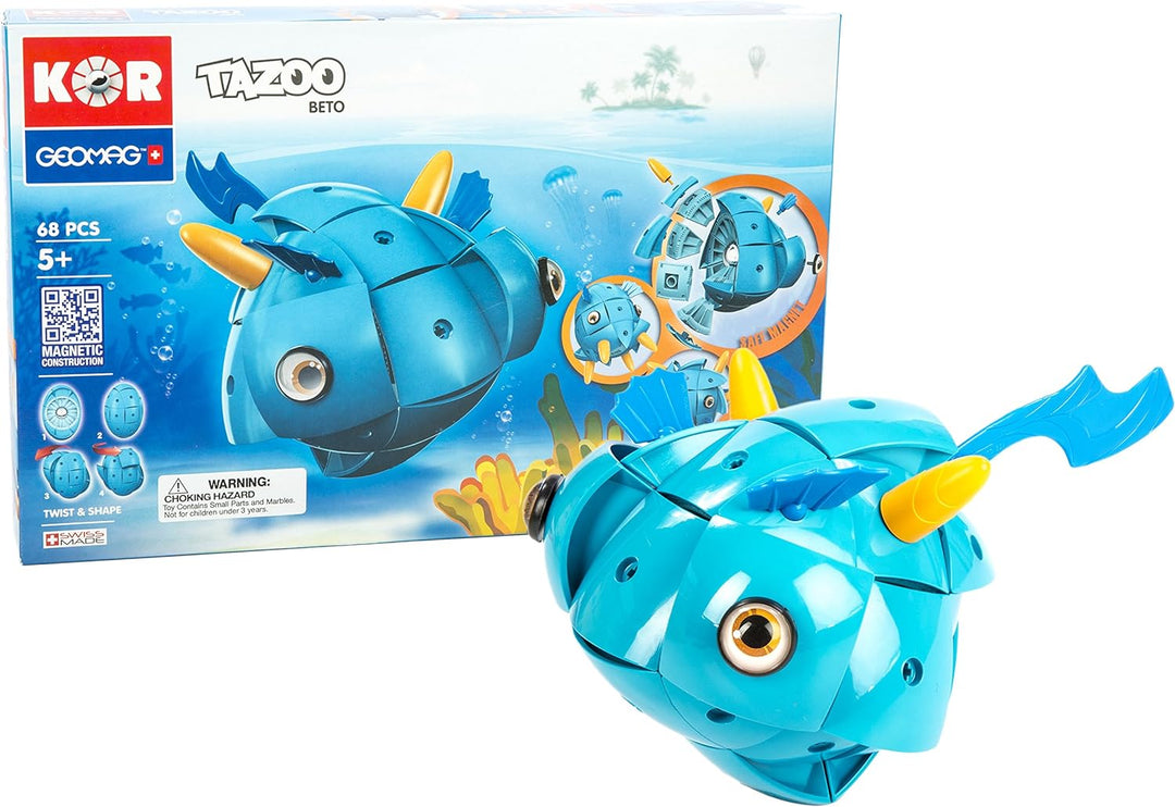 Geomag 601 - KOR Tazoo Beto, Magnetkonstruktionen und Lernspiele 68-teilig, Beto