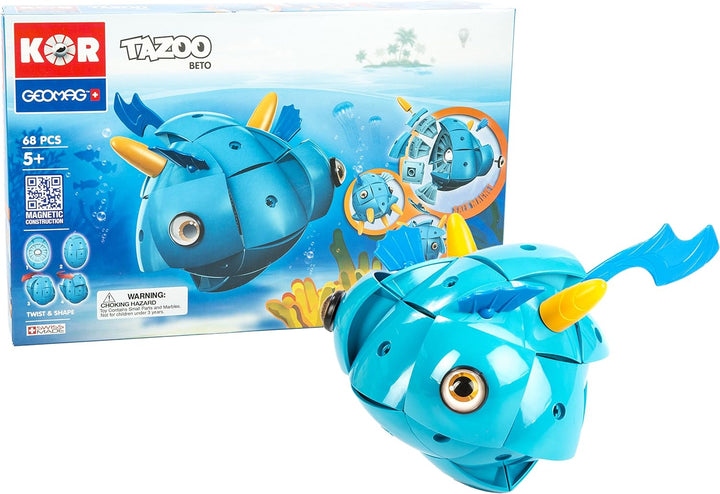 Geomag 601 - KOR Tazoo Beto, Magnetkonstruktionen und Lernspiele 68-teilig, Beto