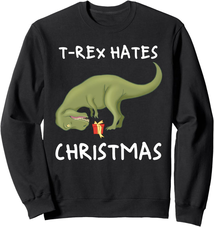 Trex Hates Christmas Lustiges Dinosaurier Xmas Weihnachts Sweatshirt
