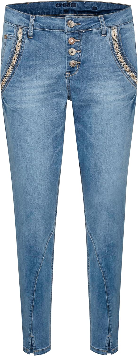 Cream CRholly Jeans - Baiily Fit 7/8 Damen Jeans Designer 7/8 Jeanshose Curved fit Knopfleiste 25 Li