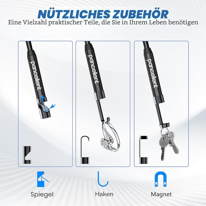 1920P HD Dual Lens Snake Inspection Endoskop, Pancellent Typ C Endoskop, Scope Kamera mit 8 LED Leuc