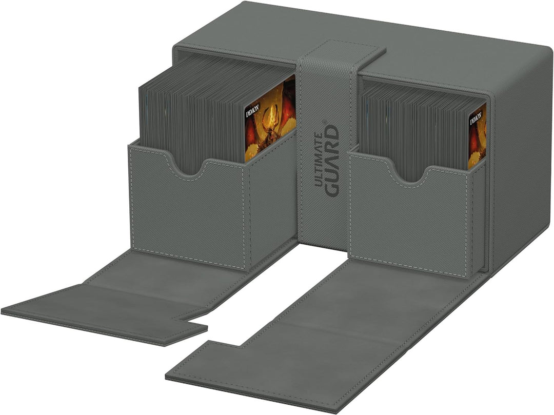 Ultimate Guard Twin Flip`n`Tray 200+ XenoSkin Monocolor Grau, Grau