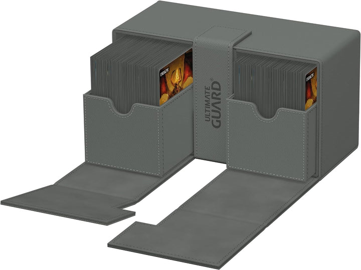Ultimate Guard Twin Flip`n`Tray 200+ XenoSkin Monocolor Grau, Grau