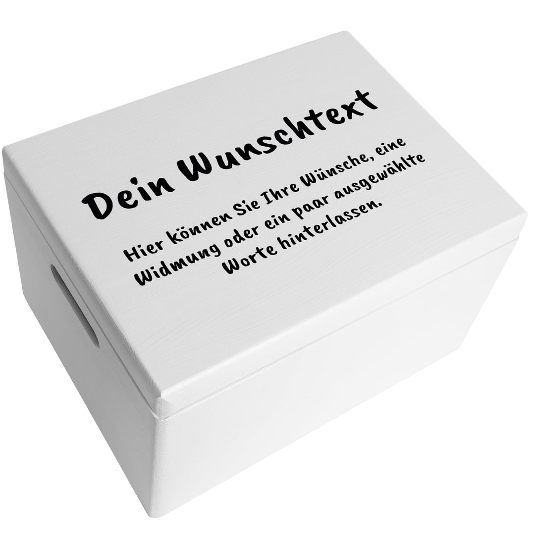Creative Deco Weisse Personalisierte Geschenke Wunschtext Holzkiste | Dein eigener beliebiger Text I