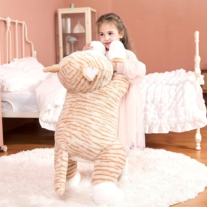 IKASA Gross Katze Kuscheltier Riesen Stofftier,78cm Gross Plüschtier Riesige Plüsch Spielzeug Flausc