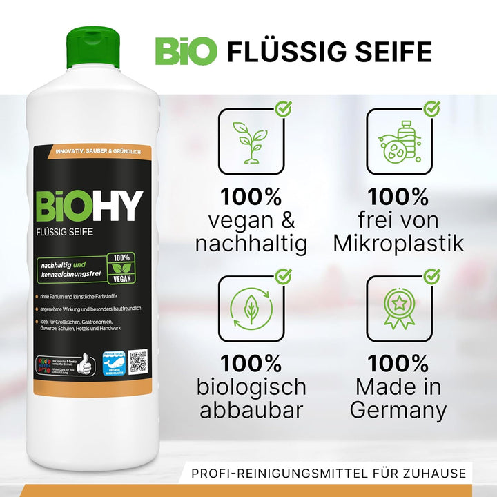 BiOHY Flüssig Seife (10 Liter Kanister) | Hautschonende, rückfettende & flüssige Handseife | PHOSPHA