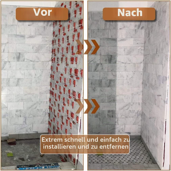 Deuvuo 500 Stück Fliesen Nivelliersystem 1mm Zuglaschen,1mm fliesen nivelierset fliesen Verlegehilfe