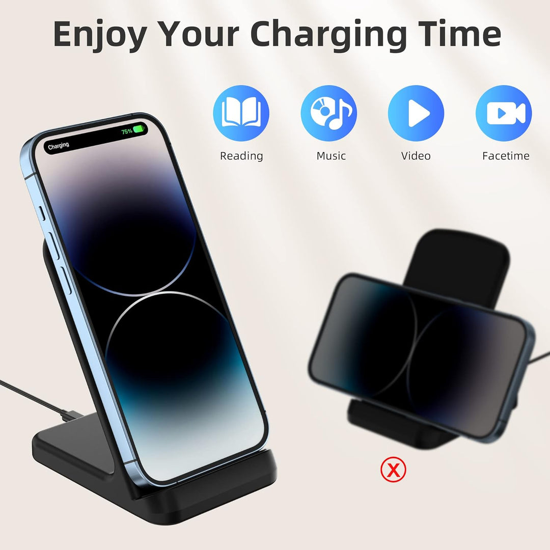 Wireless Charger, Zestiq 15W Induktive Ladestation Handy Ständer, Schnelles Kabelloses Ladegerät für