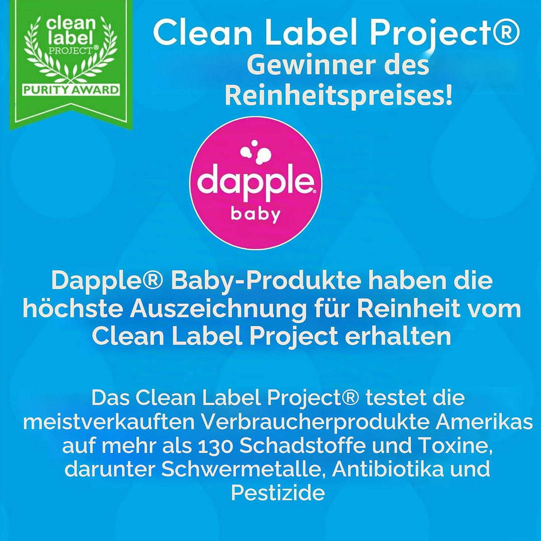 Dapple Baby Milchpumpentücher 25 Stück, parfümfrei, pflanzlich und hypoallergen, entfernt Milchrücks
