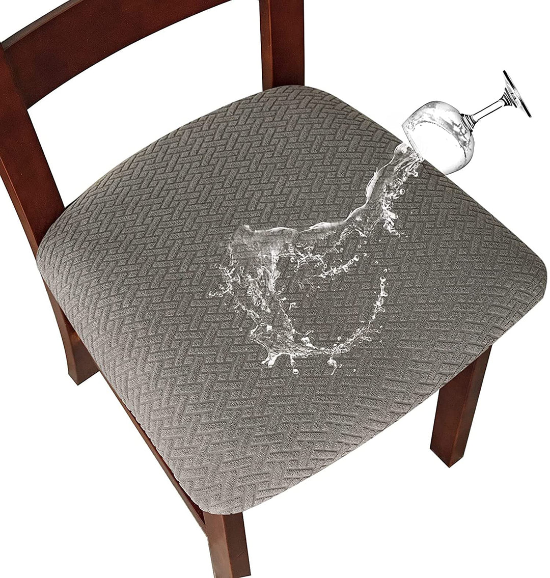 LANSHENG Stuhlbezug Sitzfläche 6er Set, Stretch Bezug für Stühle Sitzbezüge für Esszimmerstühle Abwa
