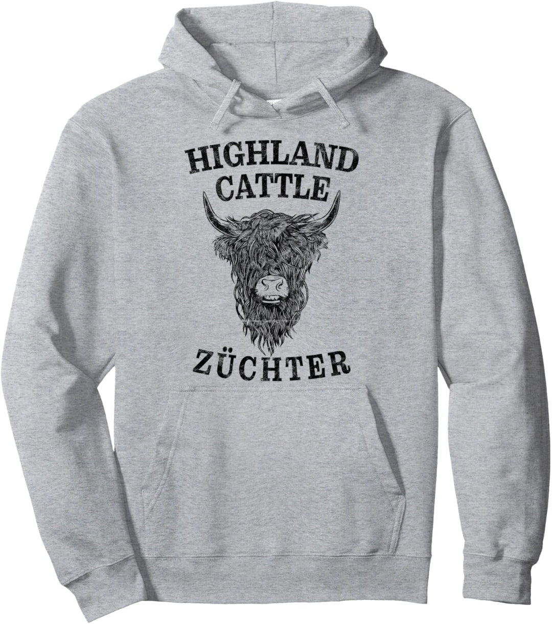 Highland Cattle Züchter Schottisches Hochlandrind Landwirt Pullover Hoodie