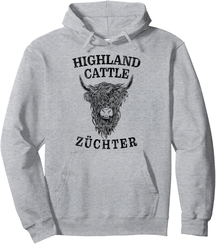 Highland Cattle Züchter Schottisches Hochlandrind Landwirt Pullover Hoodie